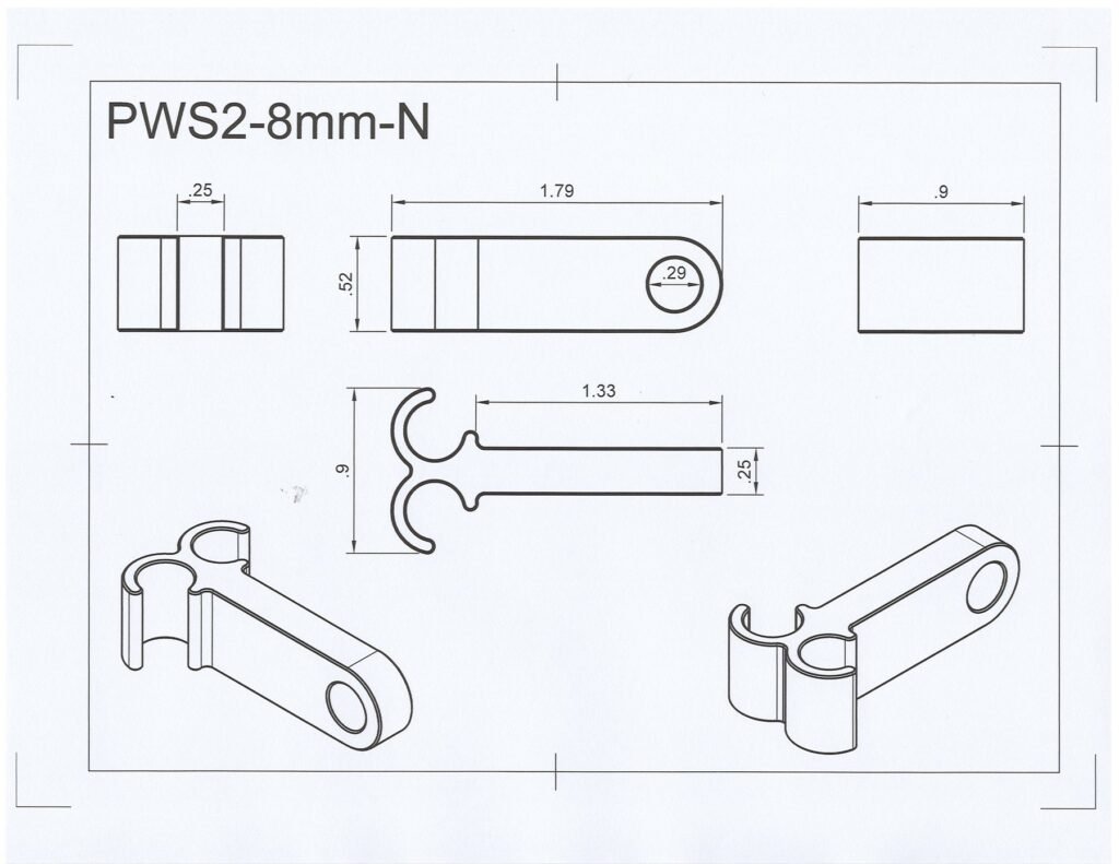 Nylon Plug Wire Mount Two Wire