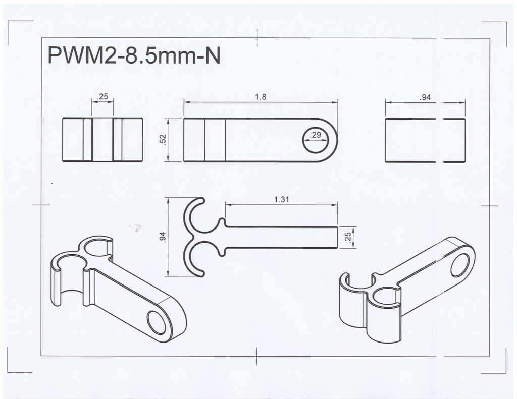 Nylon Plug Wire Mount Two Wire