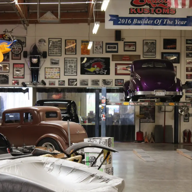 The Squeeg’s shop floor, with the 2016 Builder of the Year banner on the wall